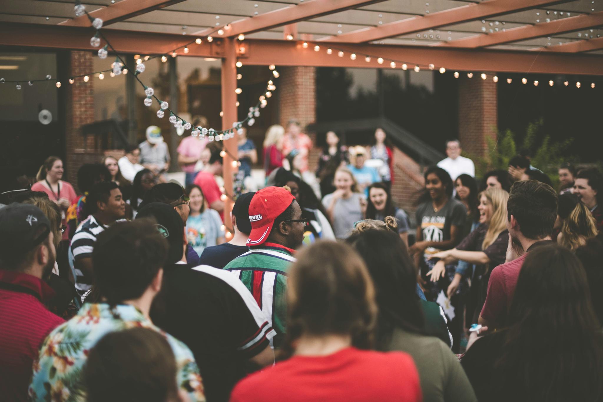 Students enjoying a campus event